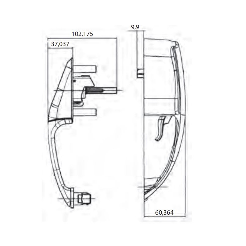 Copy Of Serrure Gauche Noire Basic M Zadi Compl Te Avec Rotor Et Cl S