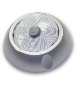 Foco de led basculante con pulsador de 0,8W color plata