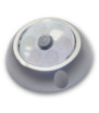 Tilting led spotlight with 0,8W silver colored button switch