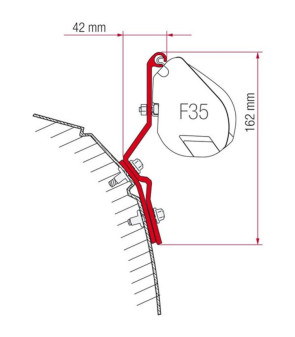 Fiamma Veranda Assembly Kit VW T4 Lift Roof