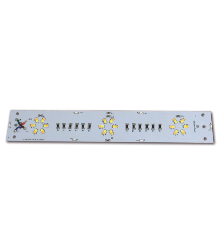 Strip module 18 LEDs warm / cold + 6 Blue 250x40 mm