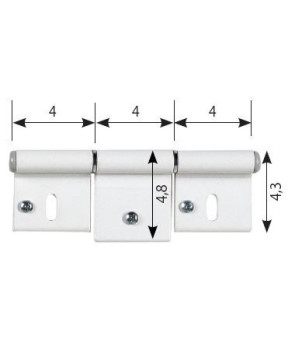 CERNIERA C11 48X40 + 2*43X40 BIANCA RAL9010