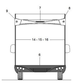 CARTER CURVE REAR RIGHT ELNAGH BARON RAL 9010 C / HOLE ST.17 point 8