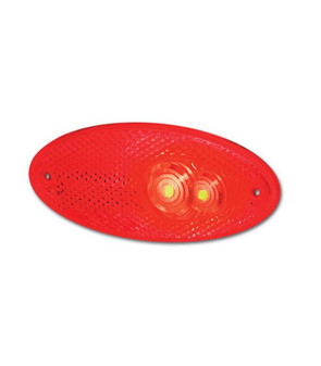 Post oval clearance light. red led