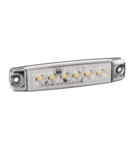 LUZ DE PASO BLANCA PLANA 6LED 12/24V F-17"