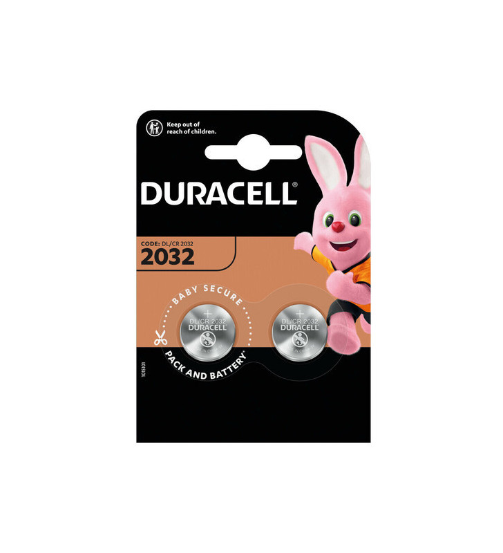 2 PCS DURACELL 2032 LITHIUM BOTTON ELECTRONICS 3V