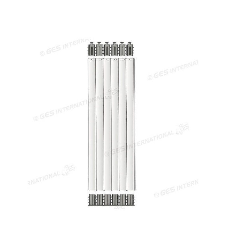 Kit 6 pcs Door strip KS 31 mm with cursors H 2 mt