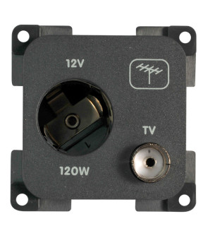 12V Autosteckdose + TV CBE MP12ATV / G grau