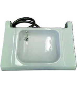 DROP-DOWN SINK WITH PRE-ASSEMBLED DRAIN AND TBO FLEX WHITE WITH STORAGE