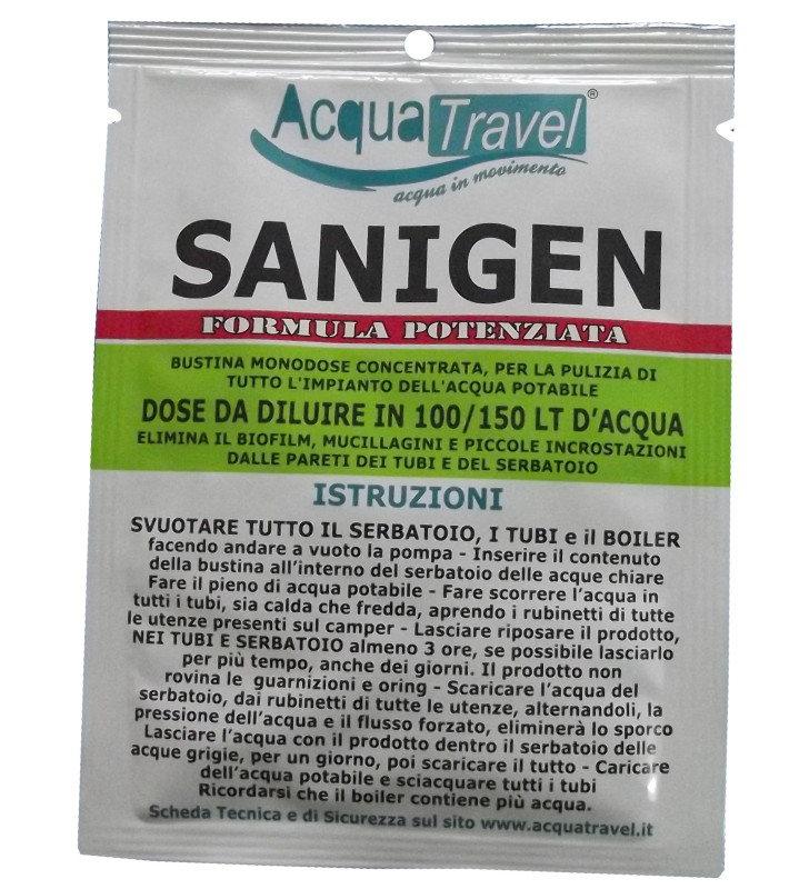 Enhanced tank and tube cleaner 10 gr ACQUATRAVEL SANIGEN