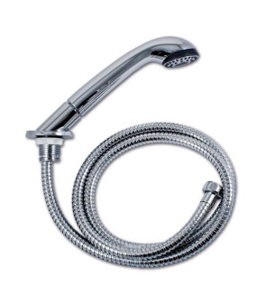 Chrome-plated kitchen shower double jet w / 1.5 m 1 / 2F "hose