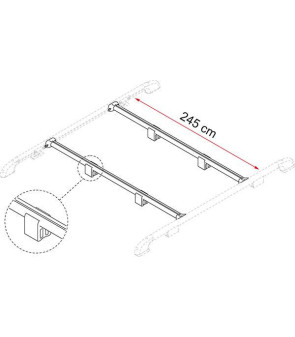 Barre da tetto Fixing-Bar Rail FIAMMA 98655-075