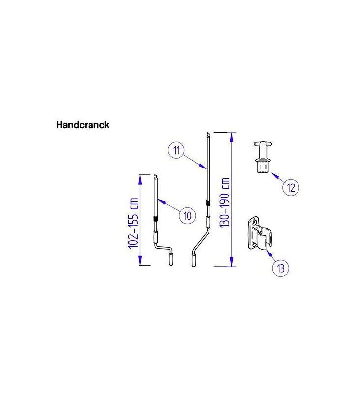 Manovella lunga 130-190 OMNISTOR - 1500600115