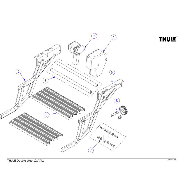 DOUBLE STEP THULE – 1500601154 Reparaturset