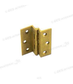 Bisagra fresada de medio cuello 50x40 mm latón satinado