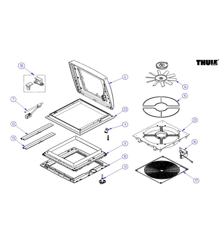 Motore con pale per OMNIVENT THULE 40x40 - 1500600700