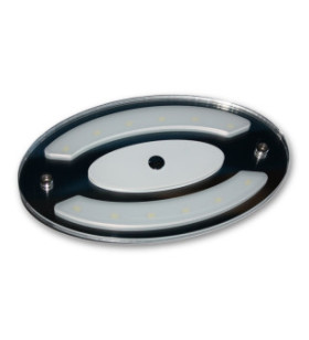 Plafonnier LED ovale 200x120 - 4000K - avec veilleuse - interrupteur tactile
