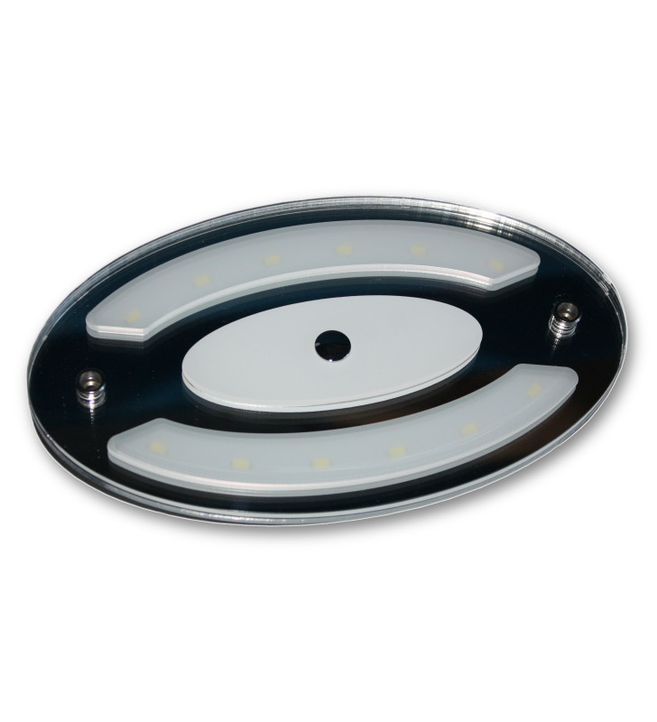 Oval LED ceiling light 200x120 - 4000K - with night light - touch switch