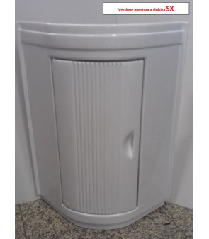 Colonne d'angle pour salle de bain gauche blanc 430x430h800