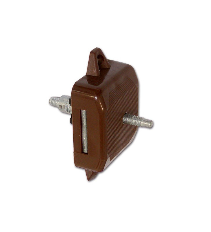 Bilateral bathroom push-lock with brown holes