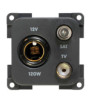 12V socket std. + TV + SAT CBE MP12TVS / G gray