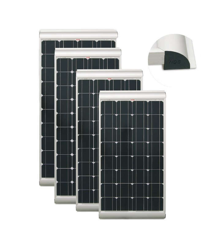 SOLENERGY NDS 100W Solarpanel Mono integrierte Halterungen verkabelt