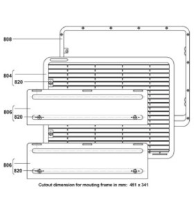 Cubierta de parrilla de invierno para L200-500 Dometic - 442,5x130,5 - 289059600