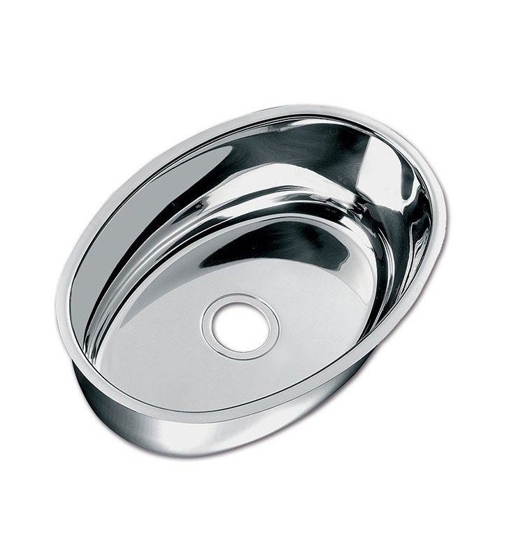 CAN LA1420 elliptical stainless steel sink with drain