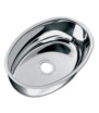 CAN LA1420 elliptical stainless steel sink with drain