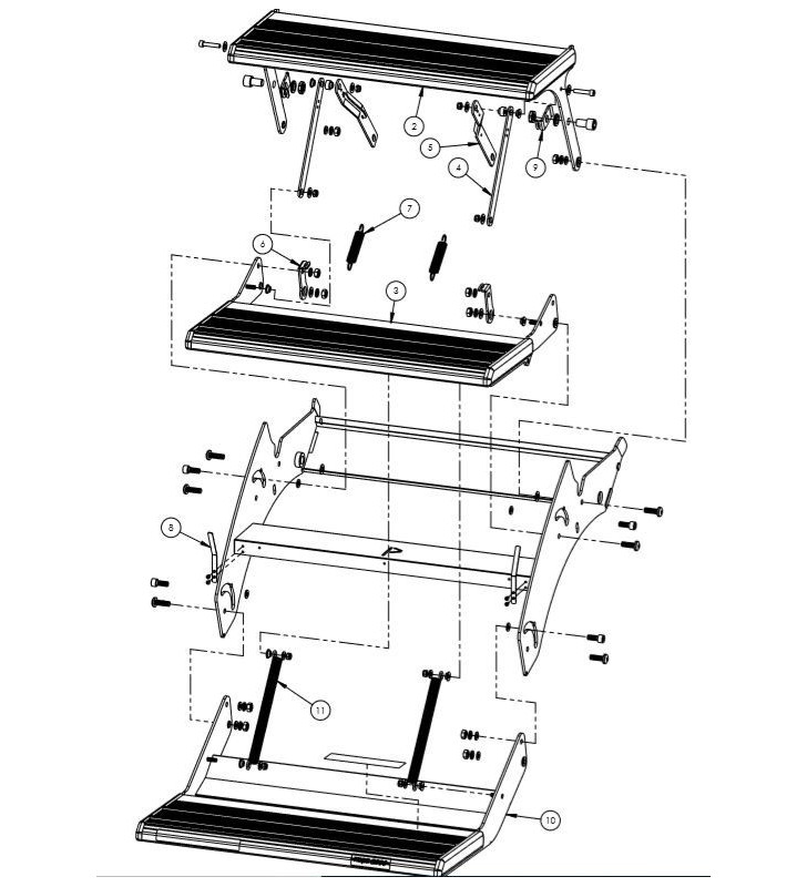 Leaf springs for lower step PROJECT 2000 mod. 10576