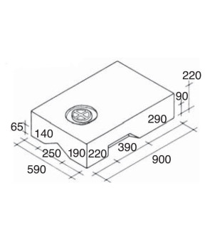 Réservoir moulé FORD 98/2000 blanc 110 lt