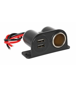 12 / 24V POWER SOCKET WITH DOUBLE USB SOCKET