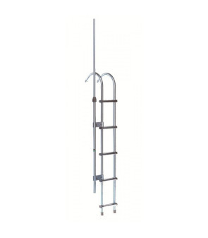 Telescopic antenna holder rod camper ladder