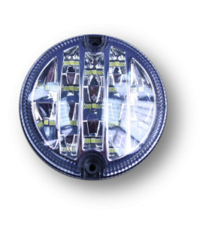 Feu rétro LED transparent 12-24V connecteur superseal Ø95 mm
