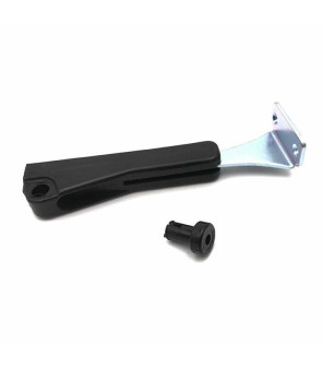 Short compass arm for doors with adjustable spring