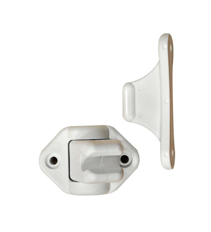 WHITE adjustable door lock pitch 30/45 mm