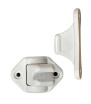 WHITE adjustable door lock pitch 30/45 mm