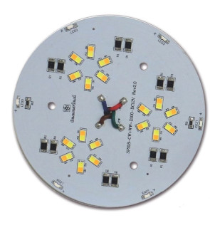 Modul mit 18 zweifarbigen SMD-LEDs + Innenbeleuchtung Ø 100 mm