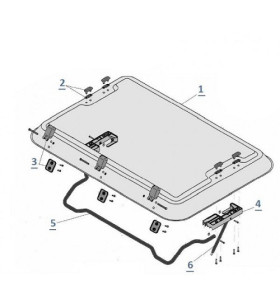 HINGE 570E25 - HEKI 2 / HEKI 2 DELUXE WITH FIXING PARTS