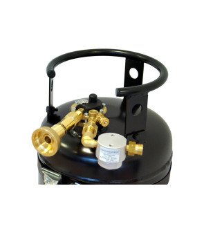 CAMPKO bombola gas 67R01 acciaio 30 L - 14 Kg multivalvola e manometro