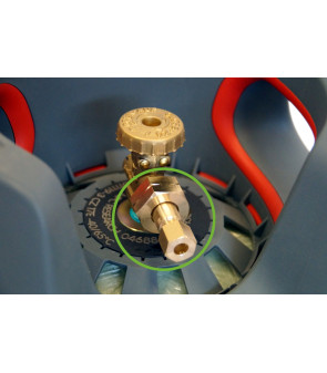 Raccord de raccordement W21,8 x 1 / 14LH sur tuyau en cuivre de 8 mm