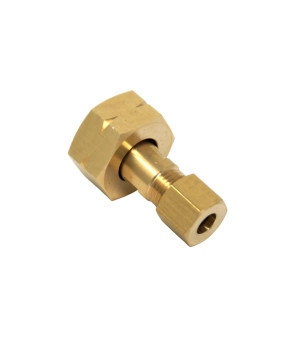 Connection fitting W21.8 x 1 / 14LH at 8 mm copper pipe