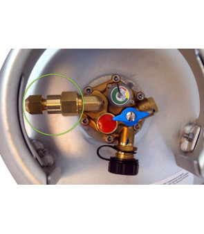 Adattatore riempimento 3/4-16 UNF vs G 1/4"tubo rame 8 mm