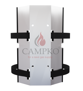 Wall support for gas cylinder Ø300 with CAMPKO tensioners