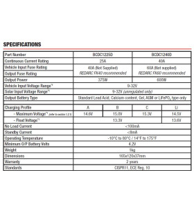 Caricabatterie CC-CC Redarc BCDC1225D MPPT