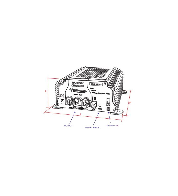NORDELETTRONICA NE287 17A fixed battery charger...