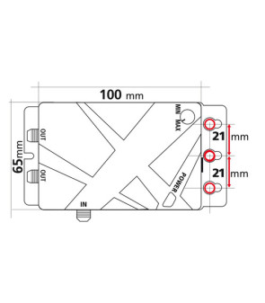 AMPLIFICADOR LAMPA ANTENA TV 12/24 V