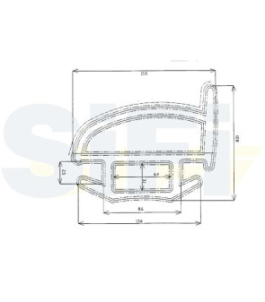 3 + 4 mt BLACK SEAL FOR DOORS AND TAILGATE 15.9x12.8 mm