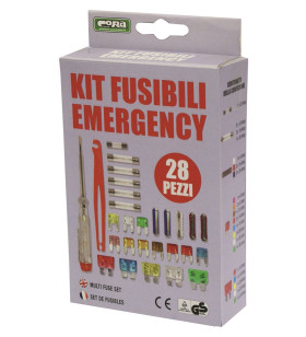 Kit 28 fusibles mixtes 12V 2-30A + pince + détecteur de phase