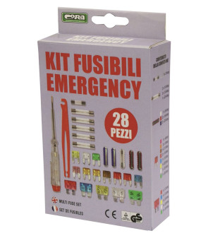 Kit 28 mixed fuses 12V 2-30A + clamp + phase finder